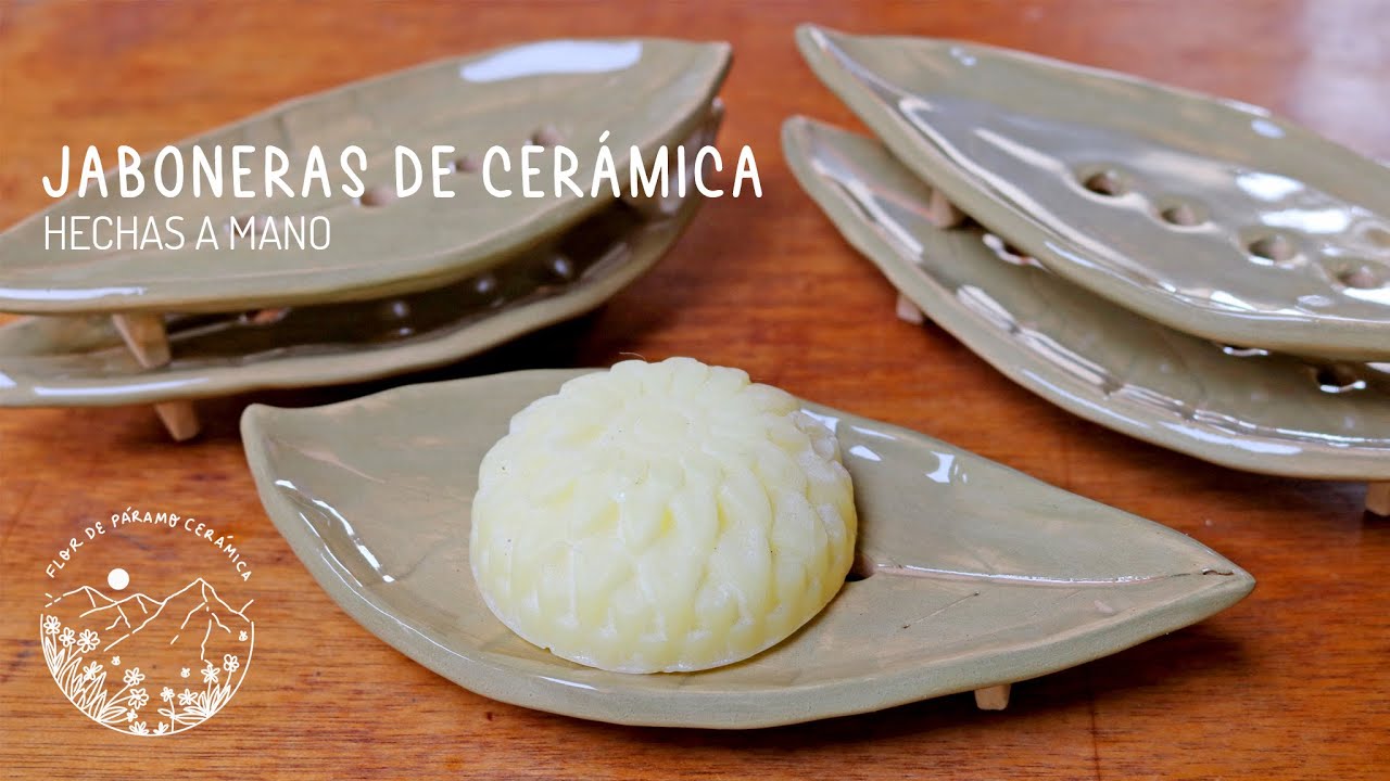 Jaboneras de Cerámica Hechas a Mano | Hojas de Aguacate | Jaboneras de Hojas | Cerámica Artesanal