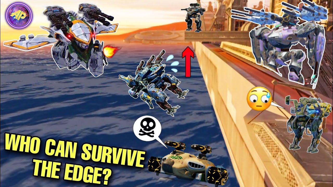 🔥 WHICH ROBOTS CAN SURVIVE THE EDGE ON CARRIER MAP? || WR WAR ROBOTS ||