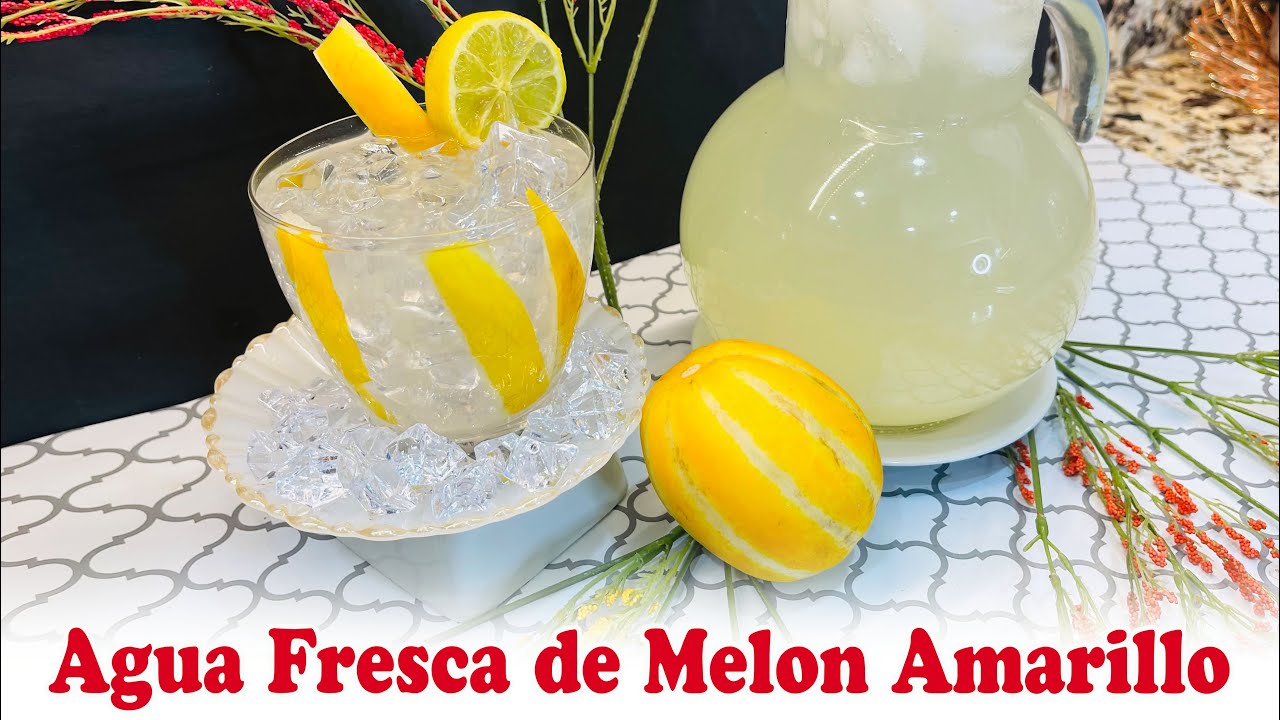 Agua Fresca de Melon Amarillo Receta Facil