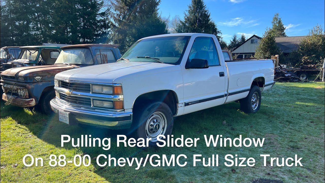 How To Remove Rear Slider Window On 1988-2000 OBS Chevy/GMC Truck.