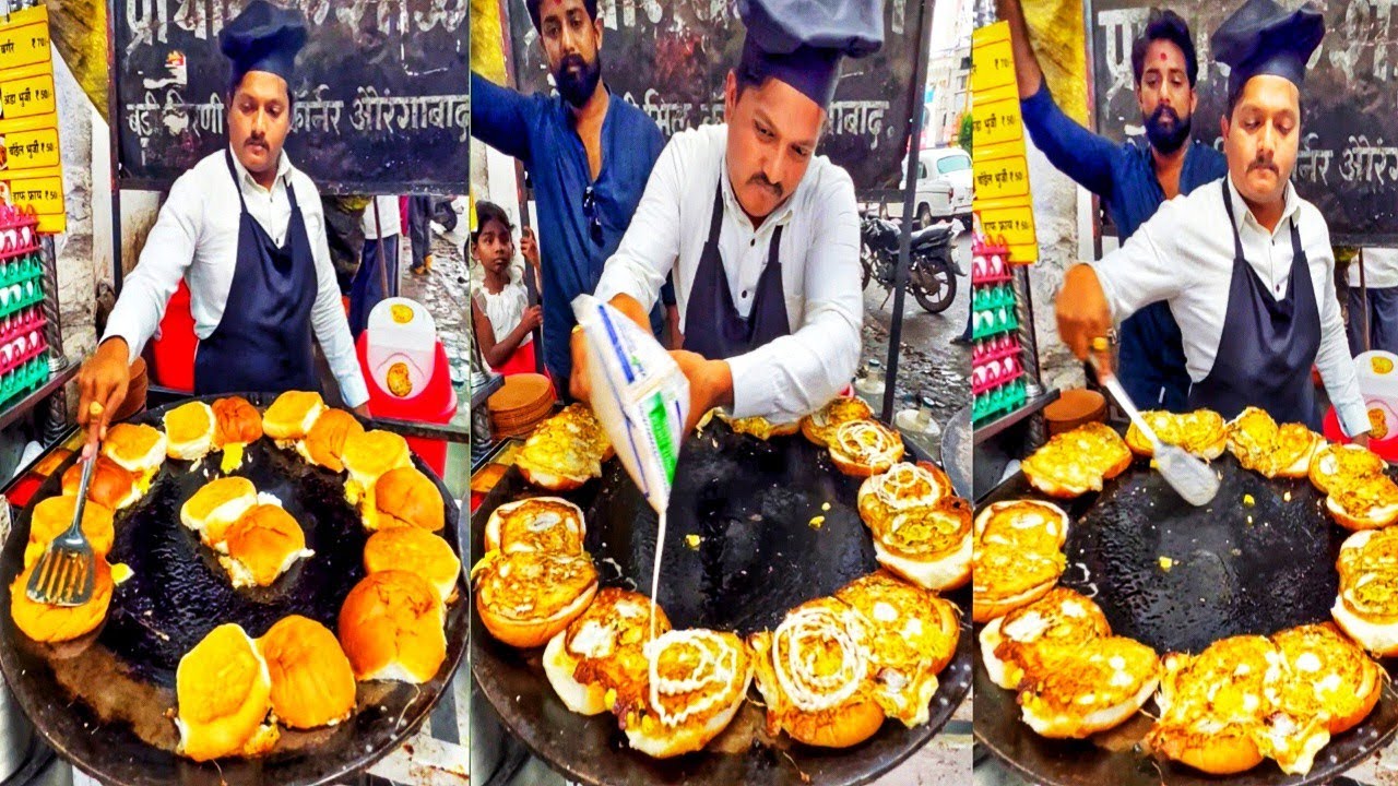 Badshah Bhai Making Street Food Omlette Burger | Eggs Recipe | Aurangabad Street Food