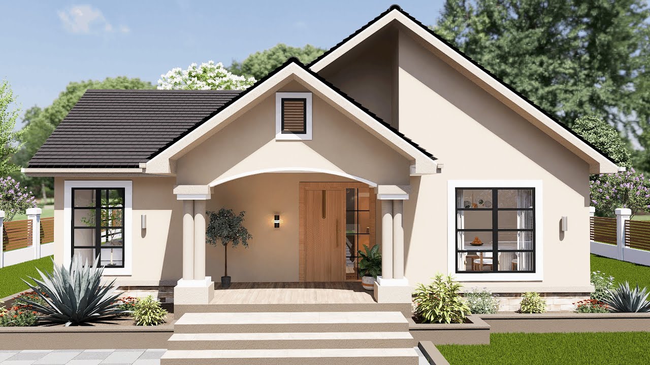 Beautiful 3 bedroom house design | Warm Interior | 208 Sqm floorplan