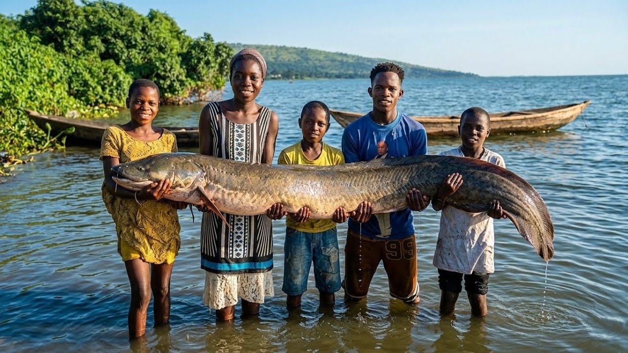 We Caught A Massive Monster Fish That Fed The Whole Village