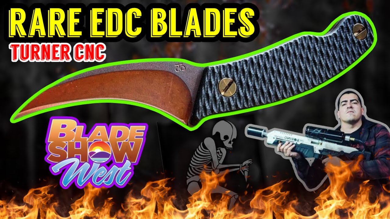 Стенд Turner CNC на выставке Blade Show West 2024. Манифест Эда: Elvia, Sneakreaper, мачете и дру...