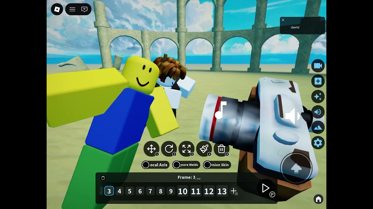Bacon vs noob (bacon combo) behind the scene (movie maker 4 Roblox)