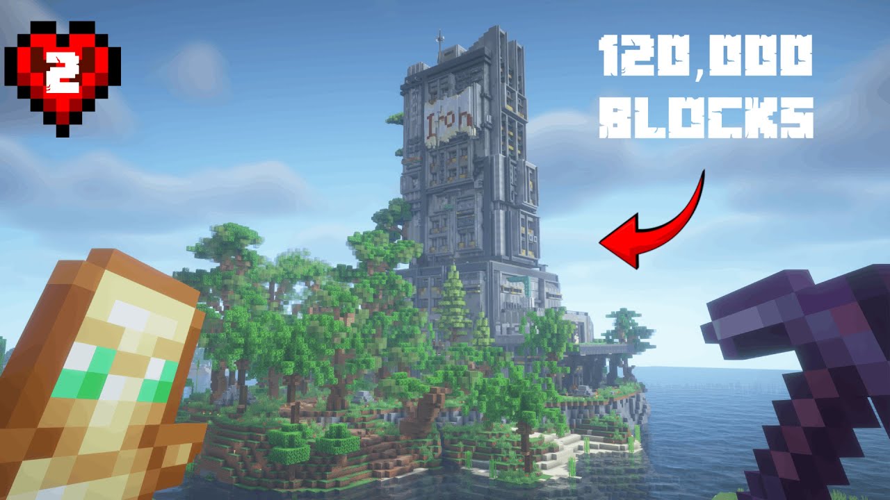 I Built a GIANT IRON factory in Minecraft Hardcore