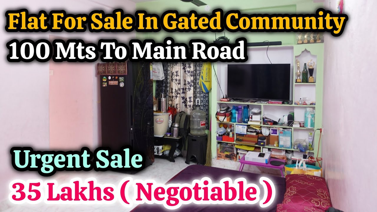 35 Lakhs || Flat For Sale In Gated Community 🏩 || 60 Feet Road || Investment || Code: PAR- 943 ✨️ 