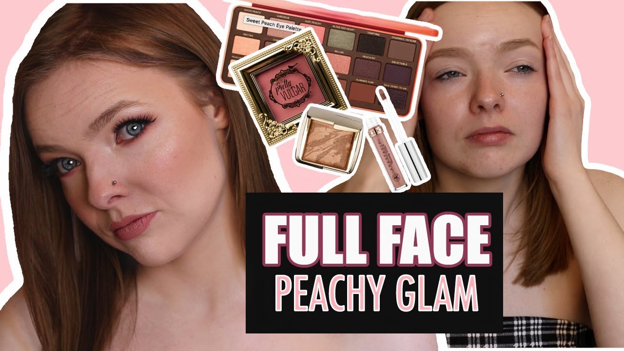 FULL FACE TUTORIAL | PINK OMBRE EYE (TOO FACED SWEET PEACH)