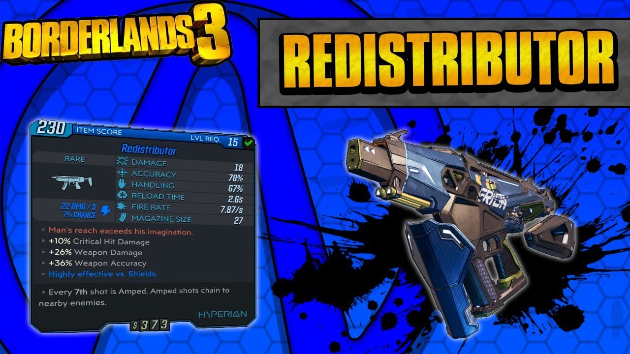 Borderlands 3 | Redistributor Unique Weapon Guide (Shock Chaining!)