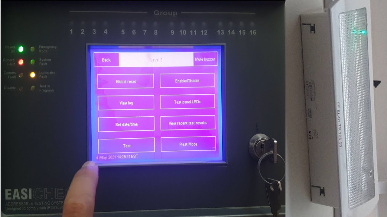 #EasiCheck Emergency Lighting System Login Password Enable/Disable Light Functional Test/Programing