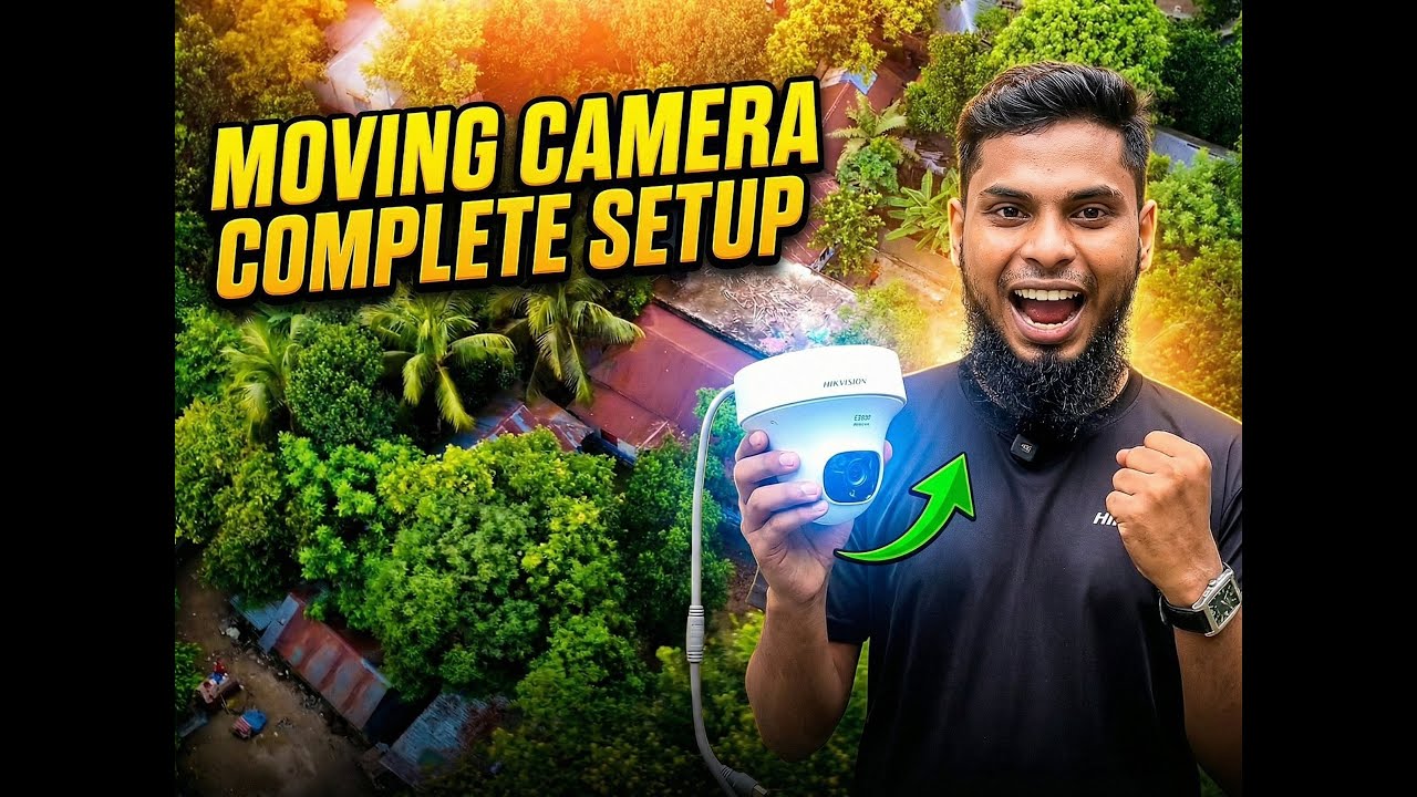 Hikvision 2 Camera CCTV Installation with Moving PTZ Camera | Shahpur Project | inteax