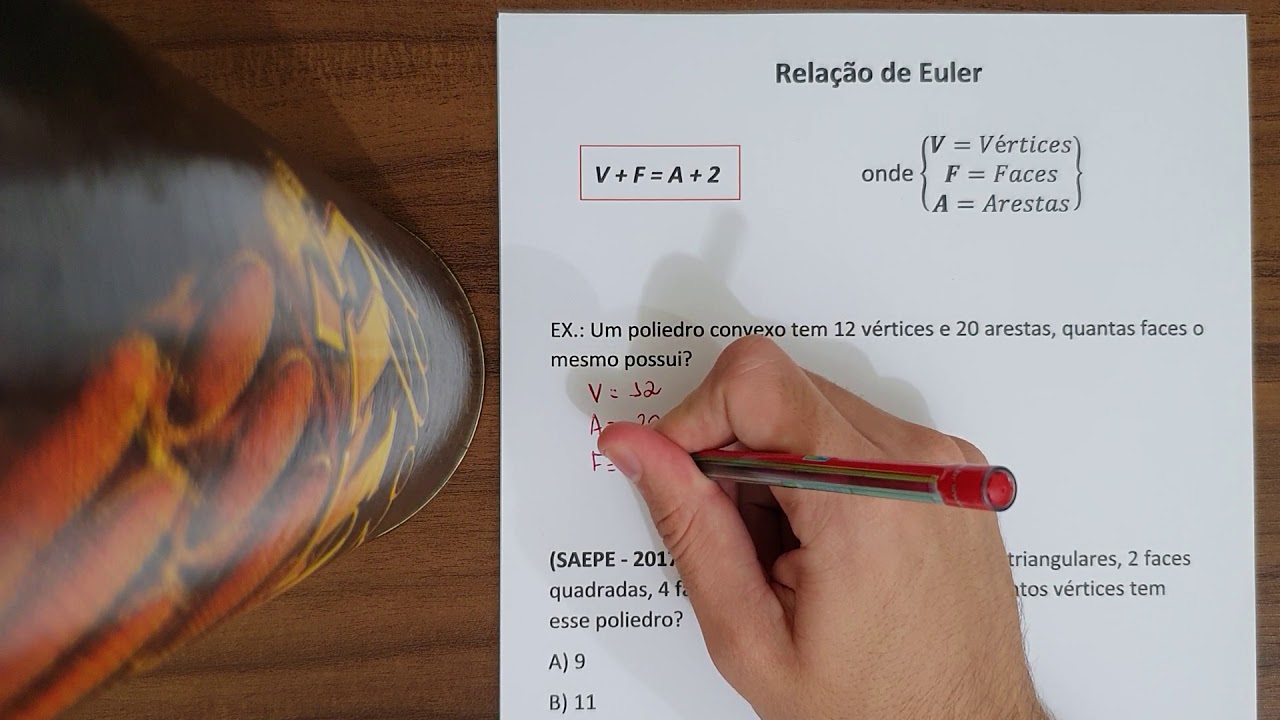 Relação de Euler - Identificar a relação entre o número de vértices, faces e/ou arestas de poliedros