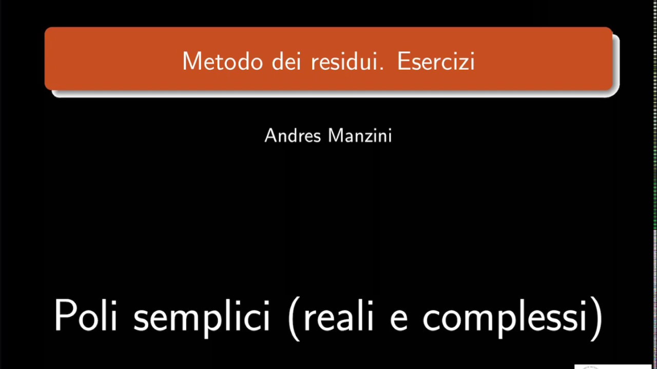 [Analisi Complessa] Metodo dei residui