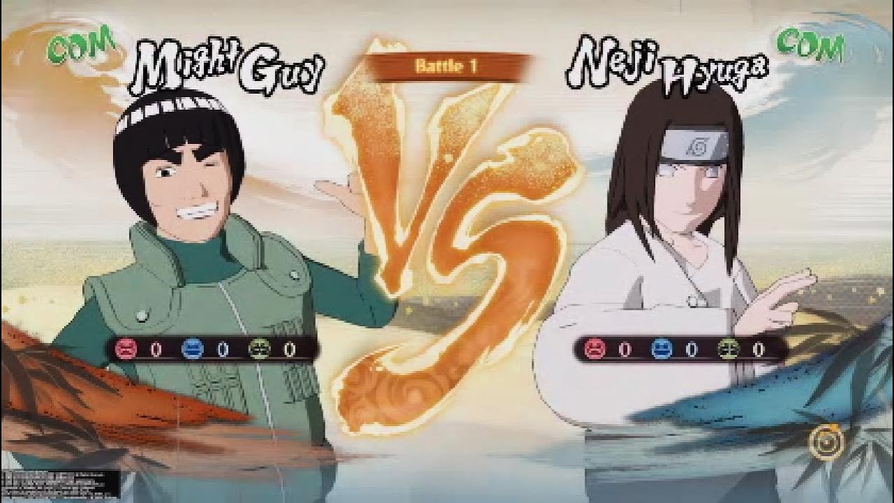 Naruto Shippuden Ninja Storm 4 : Guy vs Neji (CPU vs CPU)