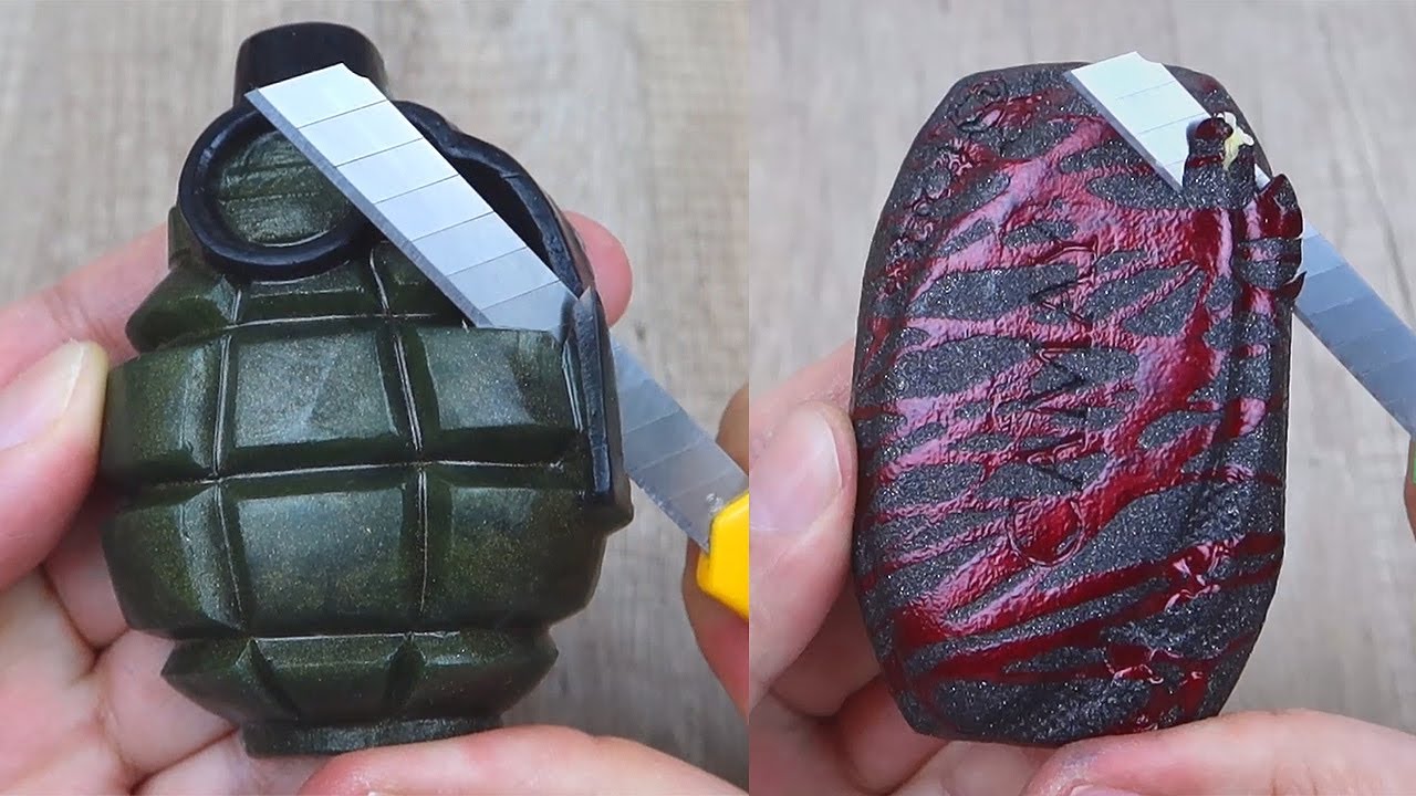 Relaxing Soap Cutting ASMR. Satisfying Soap and lipstick cutting. Corte de jabón - 1059
