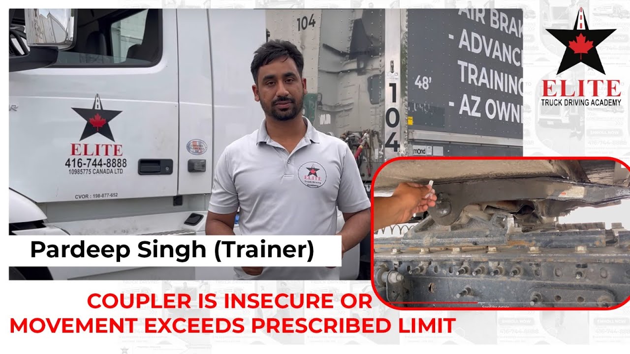 COUPLER IS INSECURE OR MOVEMENT EXCEEDS PRESCRIBED LIMIT | TRUCK INSPECTION | 2022 | BRAMPTON, ON