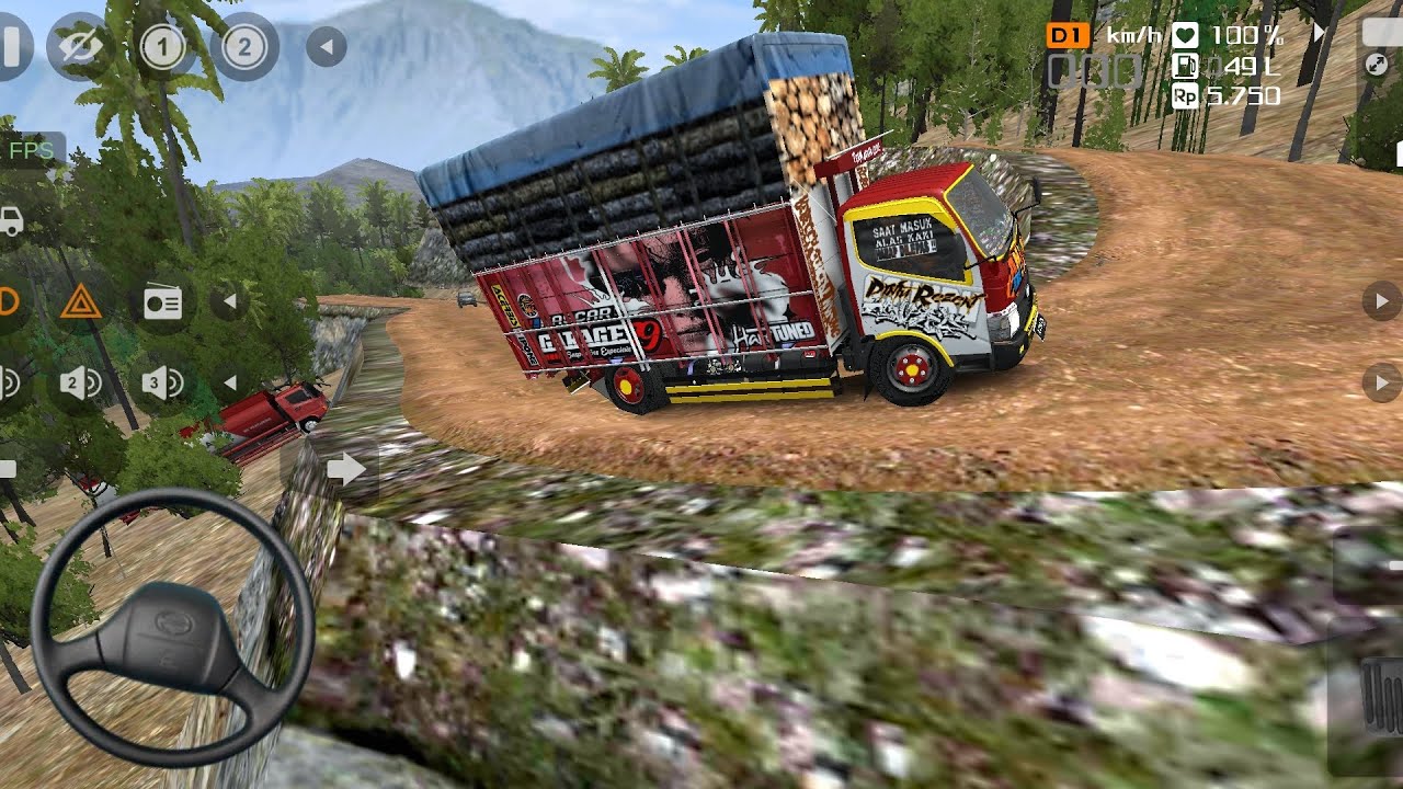 Game Truck Ragasa Muatan Penuh,Oleng Di Tanjakan Dan Tikungan Extrem || Bus simulator indonesia