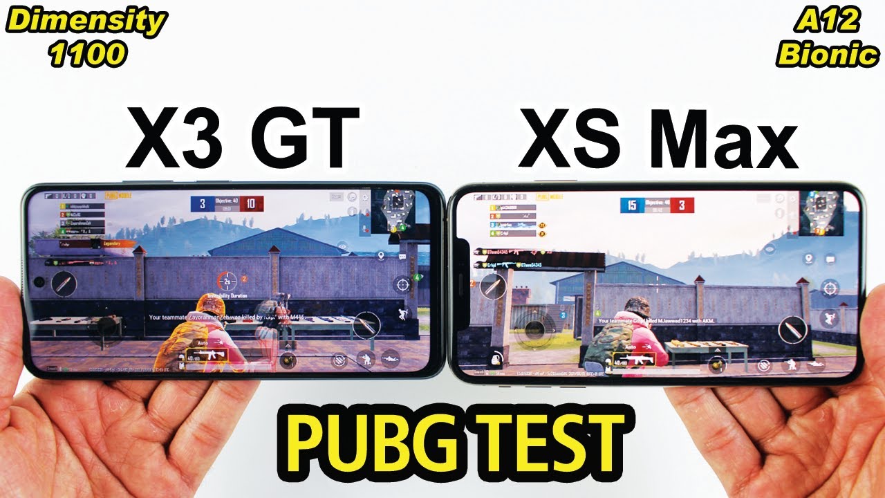 Poco X3 GT vs iPhone Xs Max PUBG TEST - Dimensity 1100 vs A12 Bionic PUBG MOBILE TEST😲
