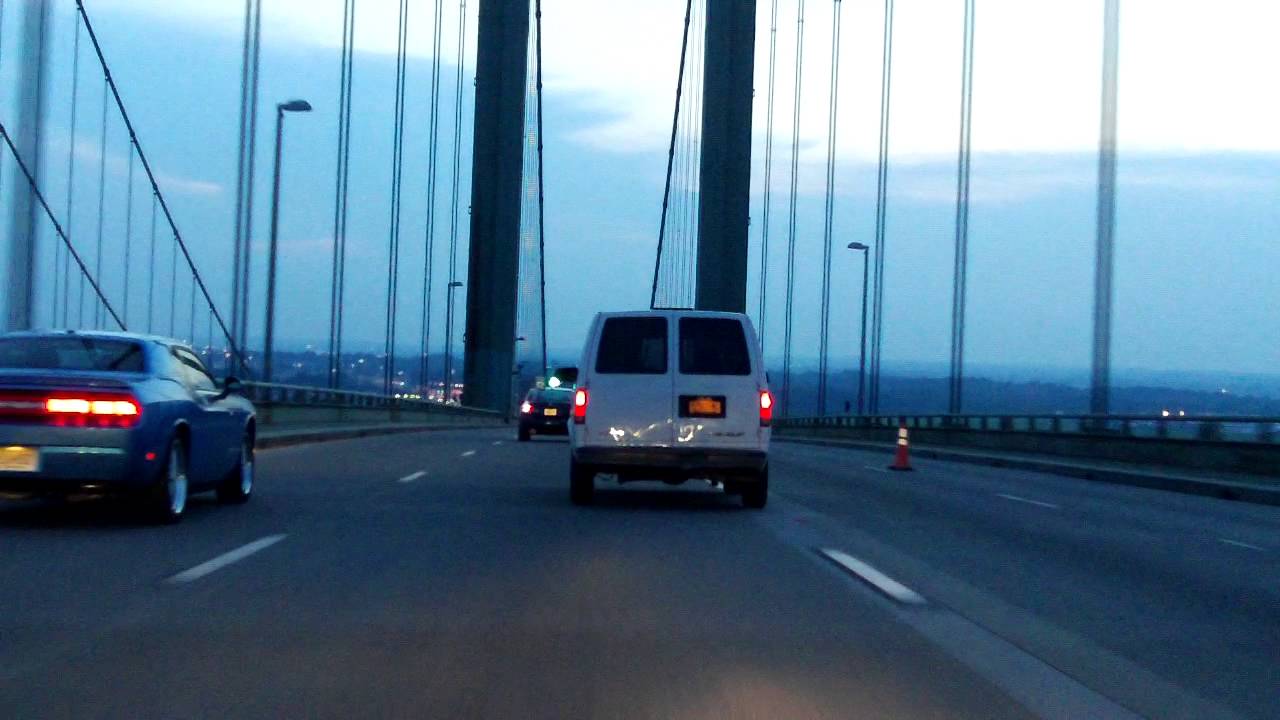 Delaware Memorial Bridge southbound (Sunset)