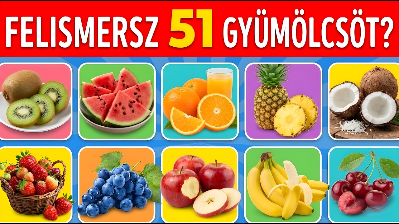 Tanuljuk meg a gyümölcsök nevét játékosan-Beszédfejlesztés-Gyümölcsös videó#gyerekeknek #oktatóvideó