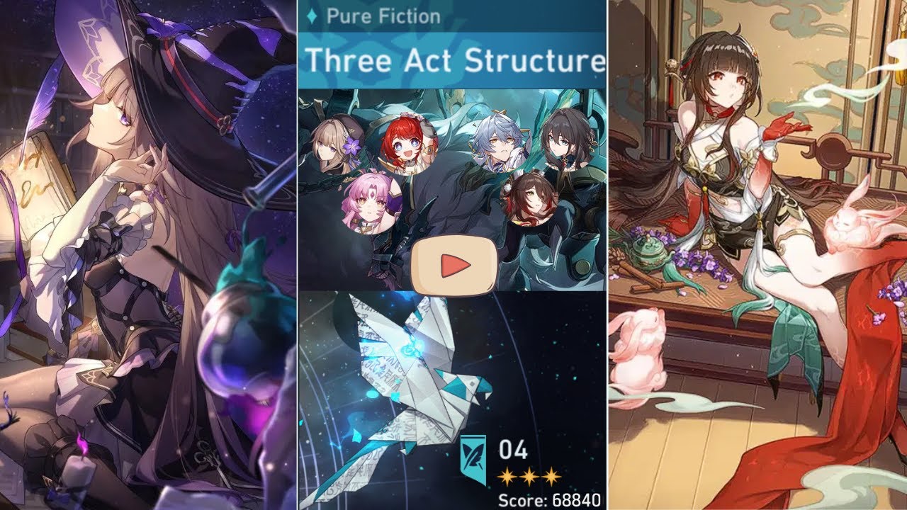 E0S1 The Herta & E1S0 Lingsha Carry Showcase | Pure Fiction 3.4 - 68840 SCORE | Honkai Star Rail