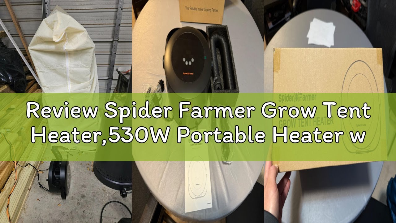 Review Spider Farmer Grow Tent Heater,530W Portable Heater with Smart Temperature Control, 4 Modes &
