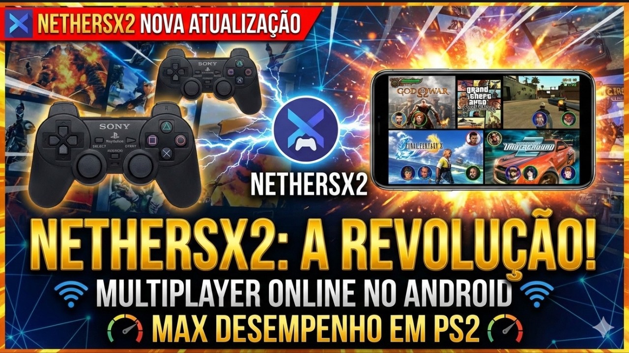 NETHERSX2 NOVA ATUALIZA&Ccedil;&Atilde;O COM MULTIPLAYER ONLINE MAIS DESEMPENHO EM JOGOS DE PS2 NO ANDROID!