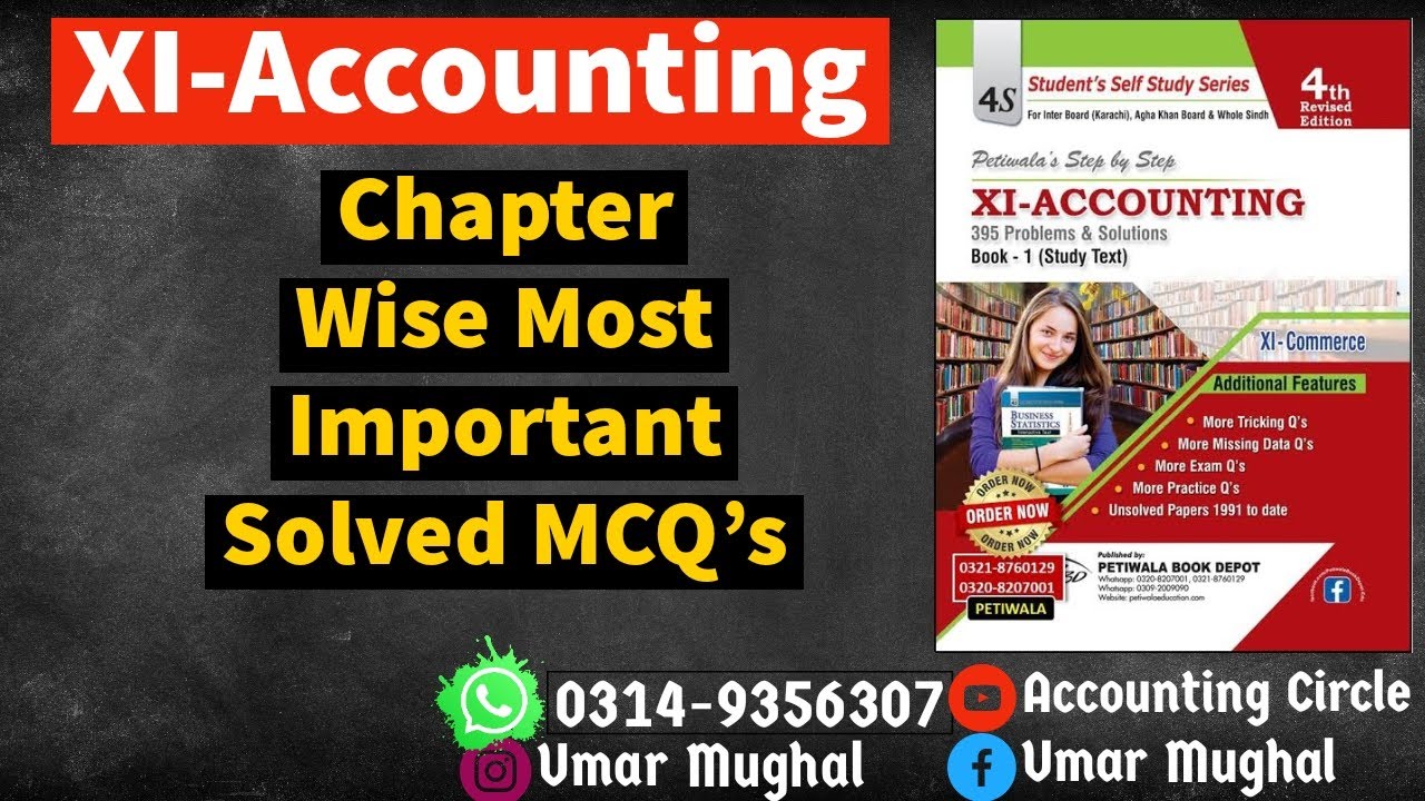 XI-Accounting Chapter Wise Most Important Solved MCQ's For 2023 Examination | Sir Umar Mughal |