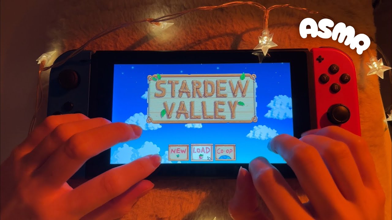 ASMR Cosy Stardew Valley gameplay🌱 (Nintendo switch button clicking and whispering)