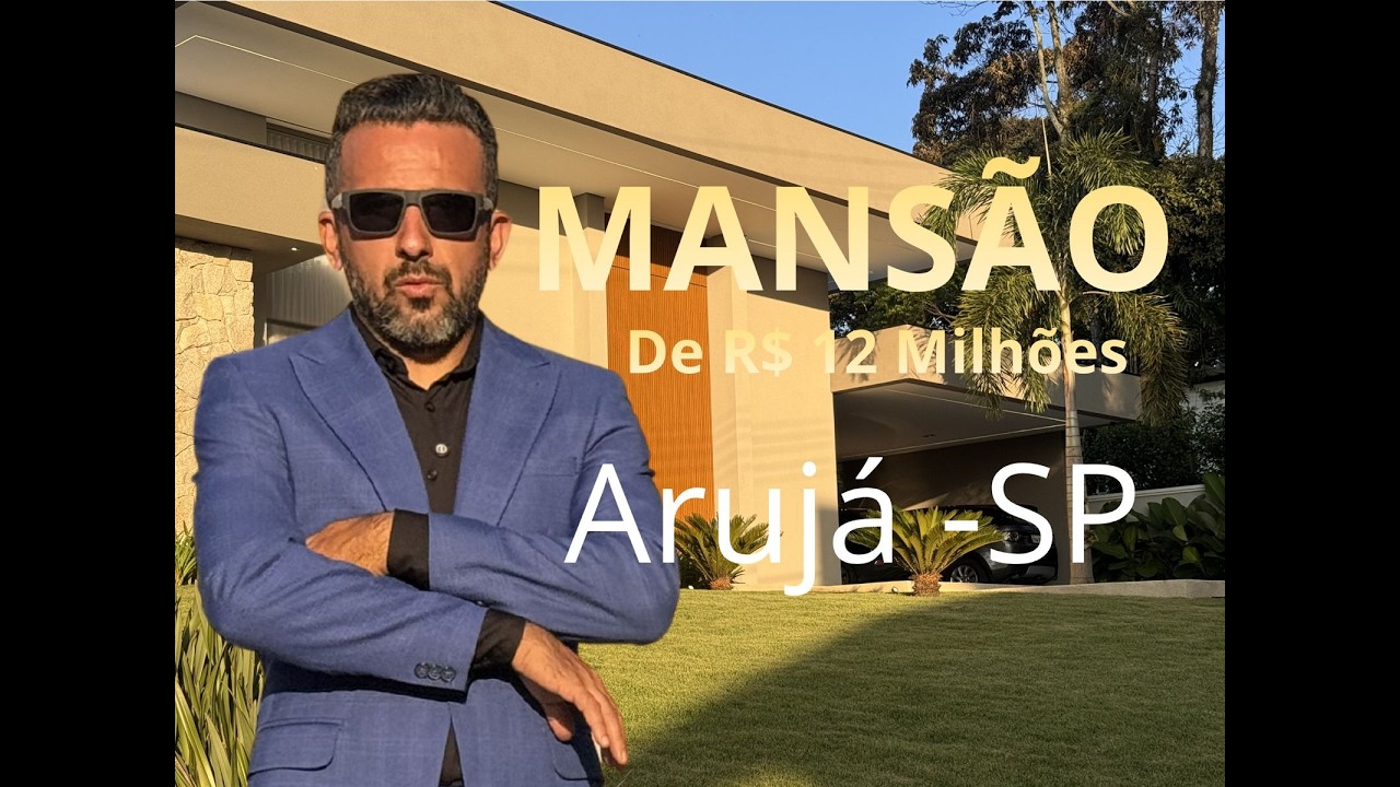 Mans&atilde;o de Luxo em Aruj&aacute; com 1.000m&sup2; | Casa Inteligente | Piscina Borda Infinita R$12 Milh&otilde;es 