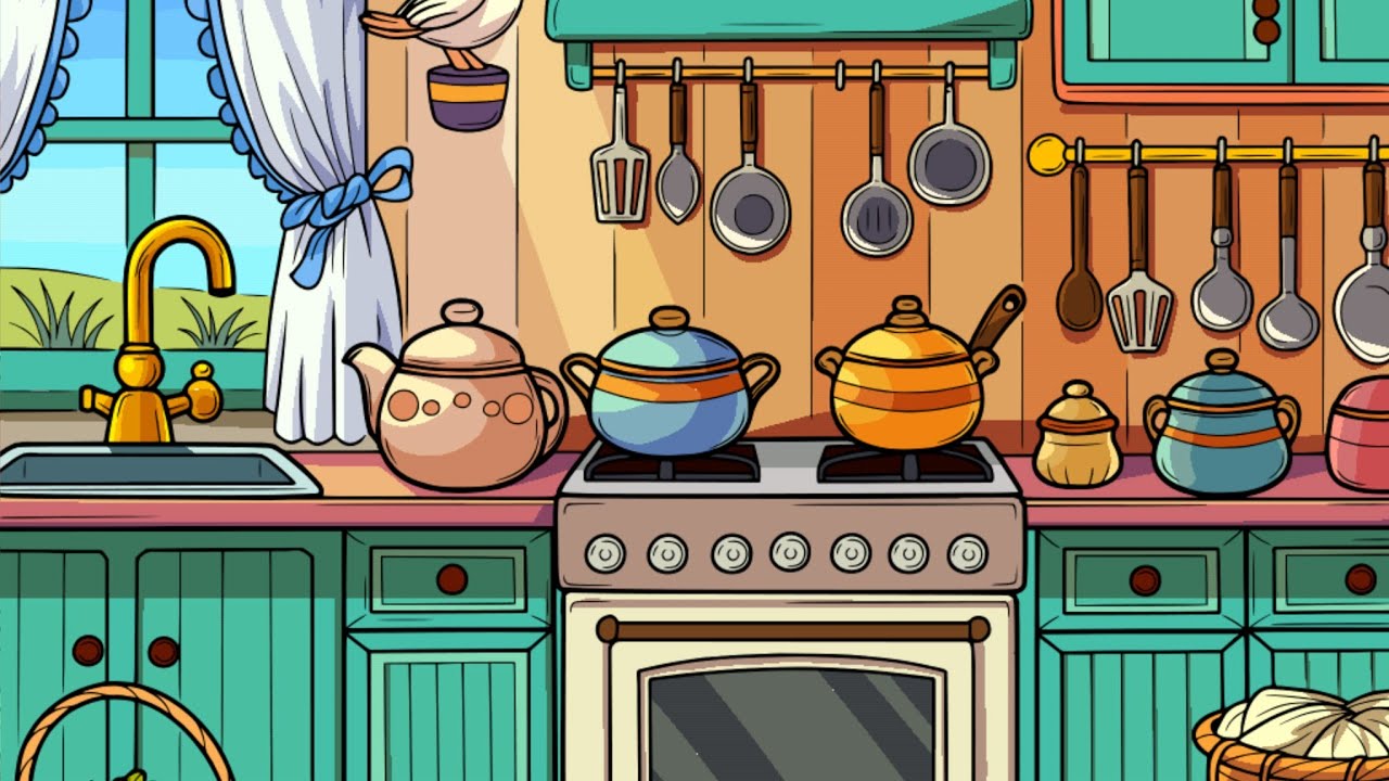 Color by Number | Beautiful Cozy Kitchen Coloring 🎨☕