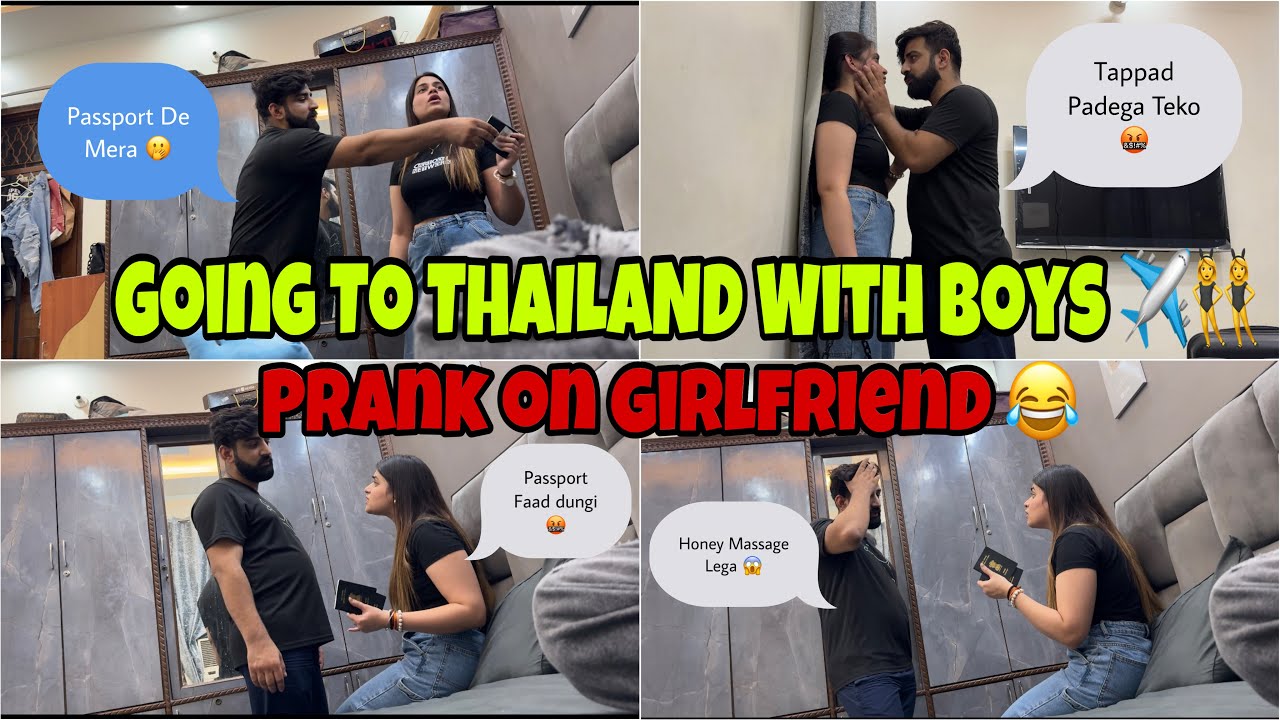 GOING TO THAILAND WITH BOYS✈️ PRANK ON SWATI😱I SWATI NE PASSPORT FAAD DIYA😳| SHE CRIED😭 #rajatswati