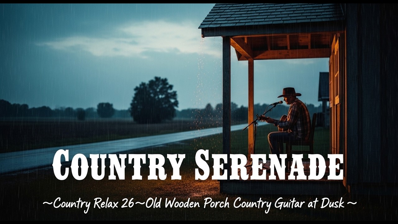 【Country Relax 26】Old Wooden Porch Country Guitar at Dusk 🌅🎶