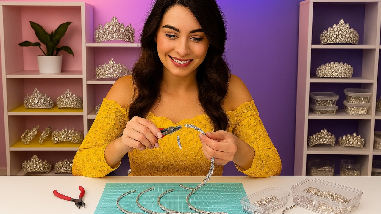 Double Rhinestone Headband Tutorial 2026 | New Trendy Hair Accessory DIY