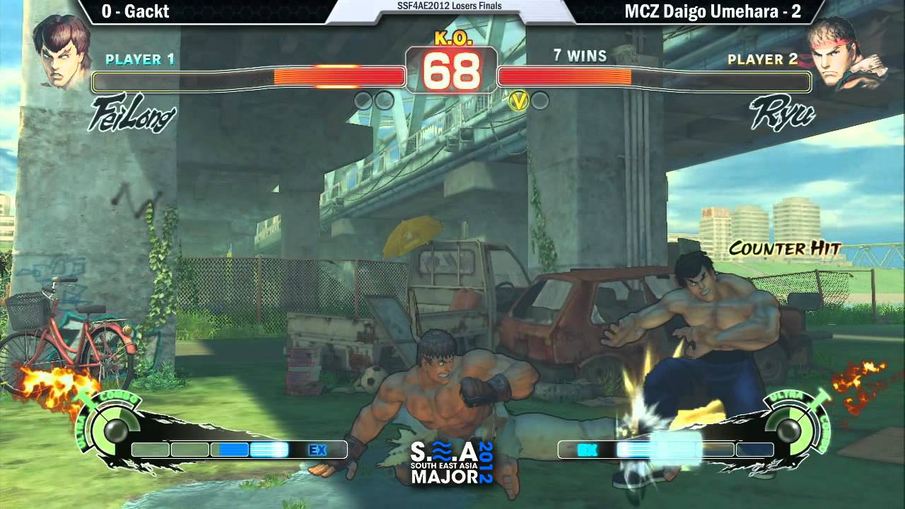 MCZ Daigo Umehara (Ryu) vs Gackt (Fei) - Race to 5: SEA Major 2012 Losers Finals SSF4 AE
