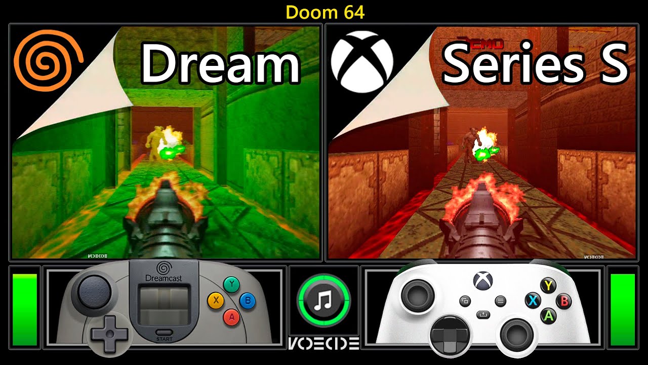 Doom 64 (Dreamcast vs Xbox Series S) Real Hardware Comparison
