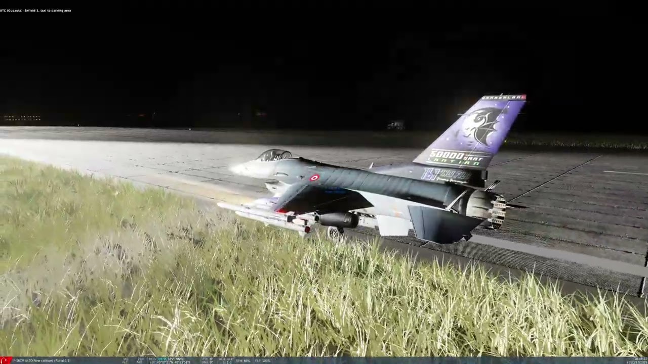 DCS night landing in guadata