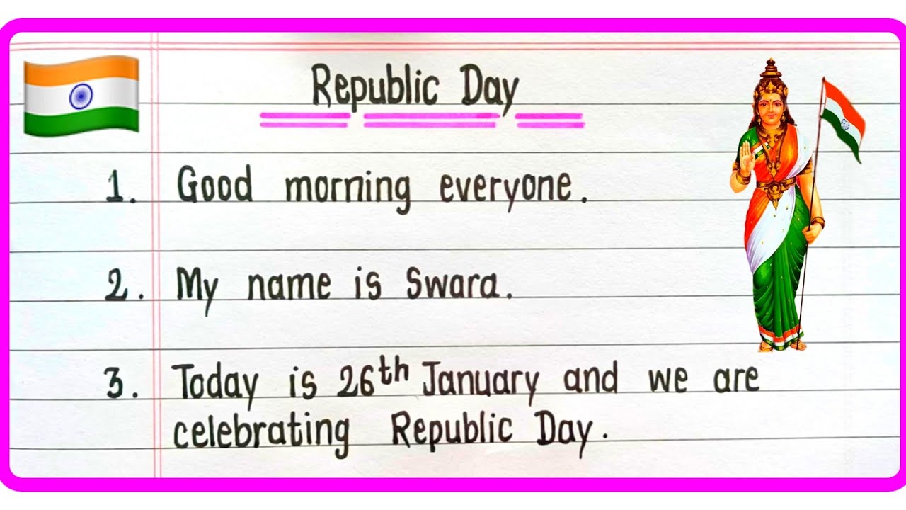 26 January Speech 2025 | Republic Day Speech In English | Speech On 26 January In English
