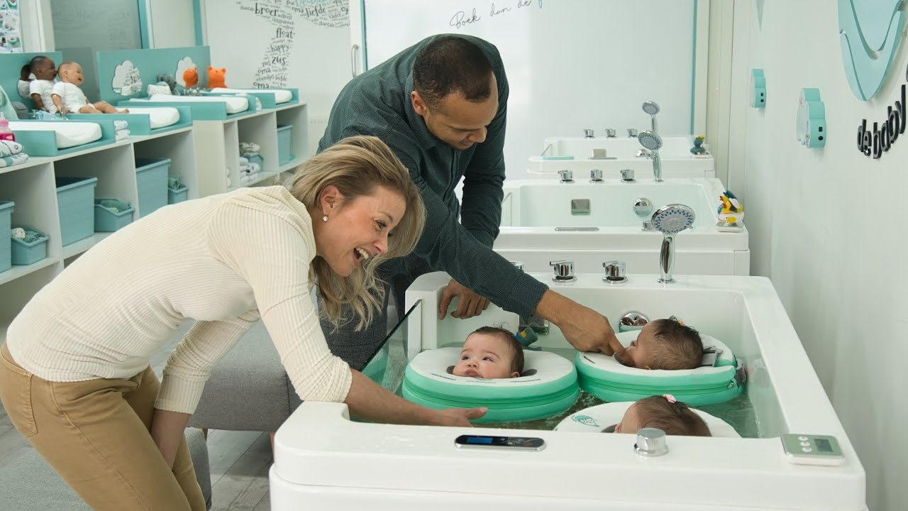 Een DRIELING op bezoek bij De Baby Spa Rotterdam!