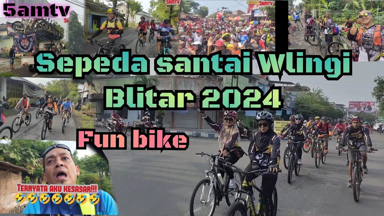 fun bike sepeda santai di Wlingi Blitar.olah raga Minggu pagi