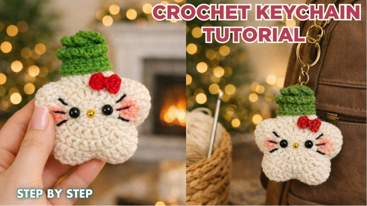Cute Crochet Keychain Tutorial 🧶 | Easy Amigurumi for Beginners | Crochet ideas