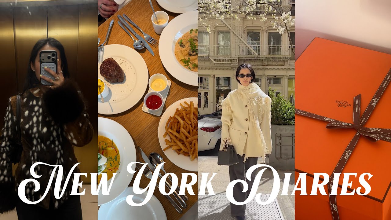 Living in New York | weekend vlog, hermes bag unboxing, transitional spring outfits
