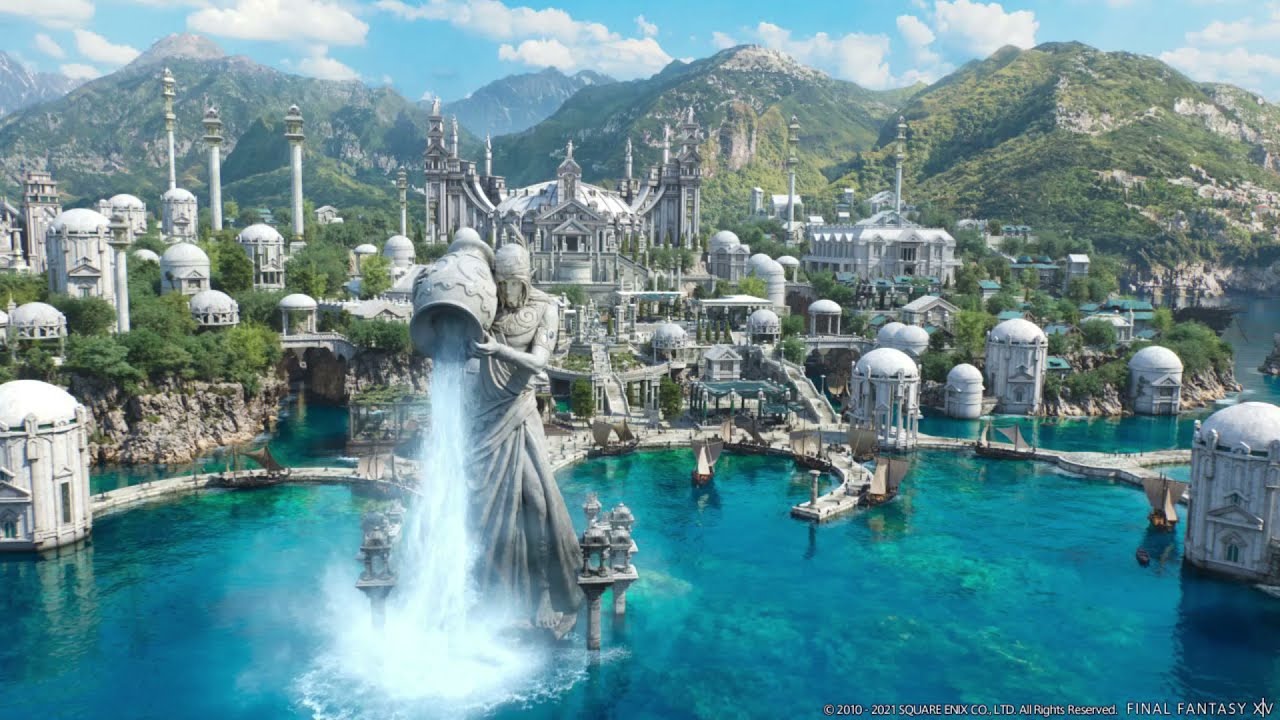 FFXIV Endwalker Trailer Sharlayan area music 5 minute version (looped)