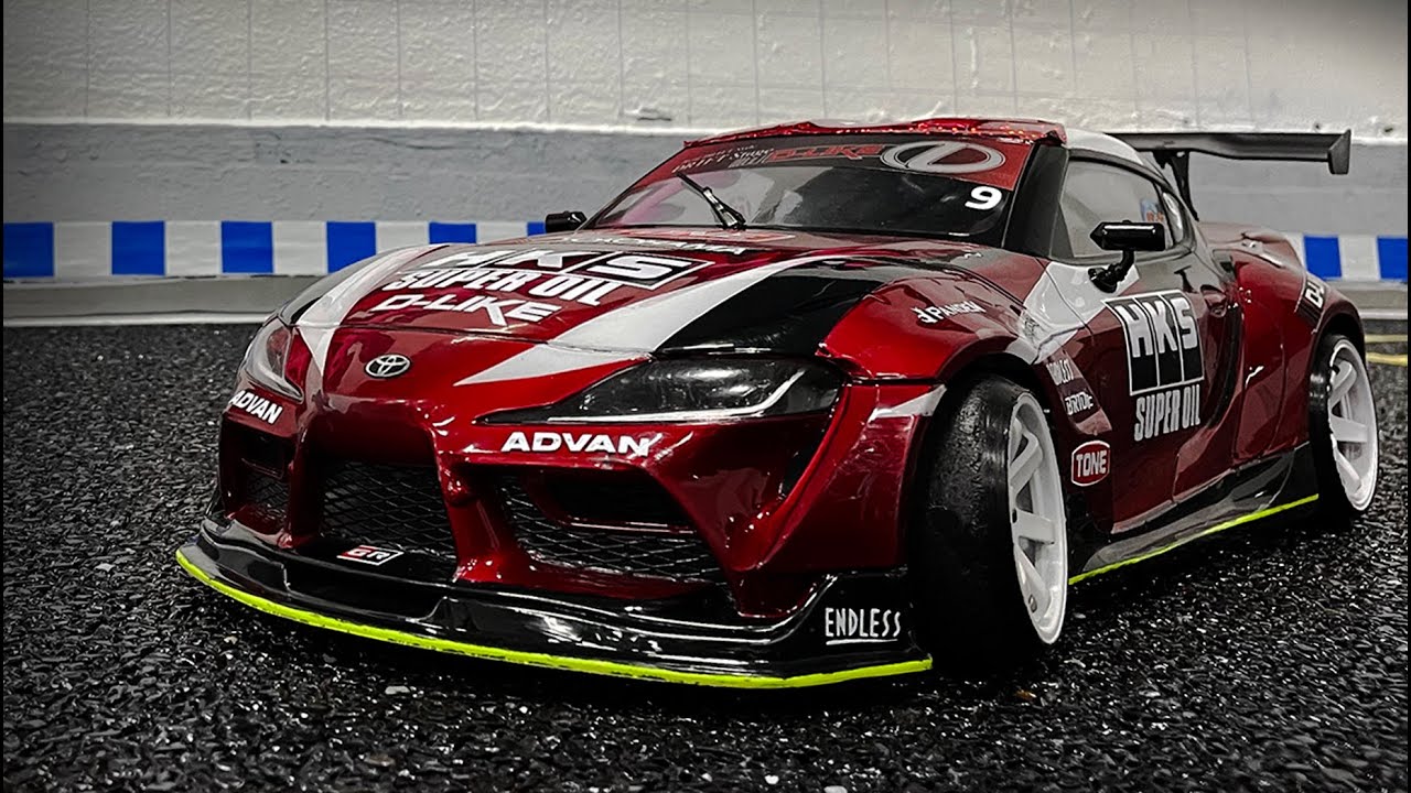 🚘GR Supra  A90 REAL DRIFT 247mm Setting TEST [RC DRIFT CARS]