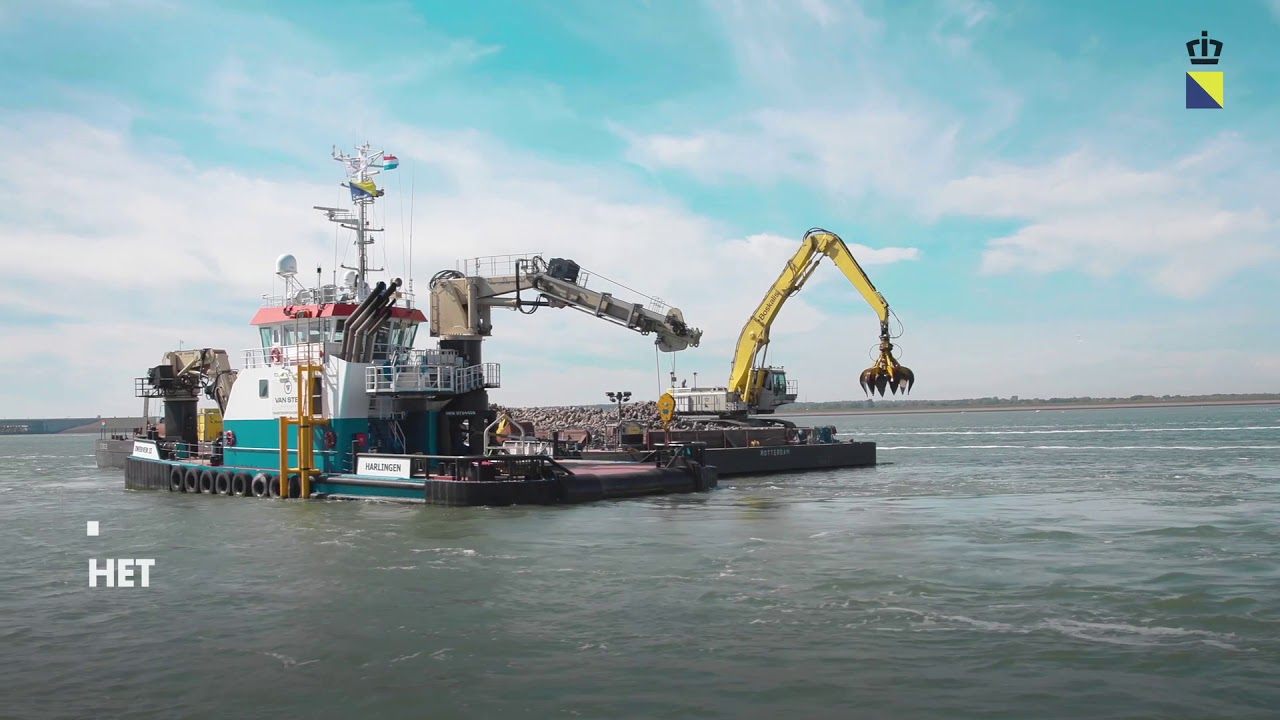 Boskalis Nederland | Oosterscheldekering - bestorting ontgrondingskuilen