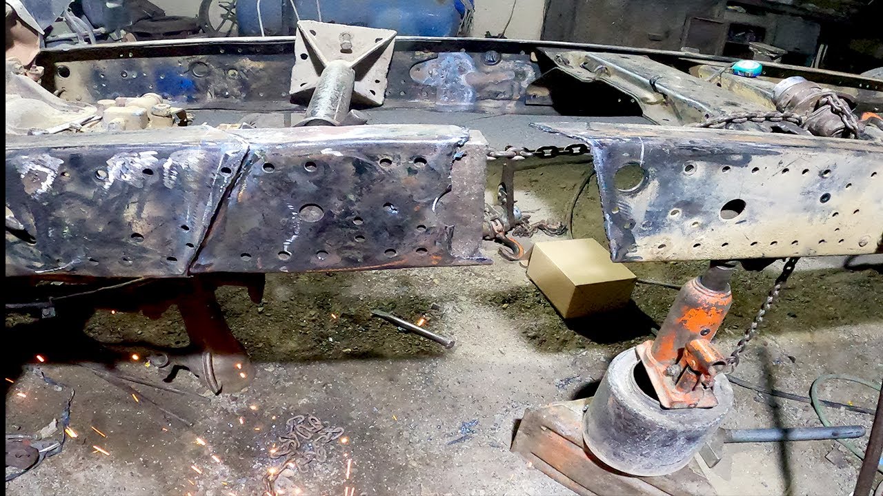 How to repair a broken chassis of isuzu Truck ||  Broken chassis repair ||