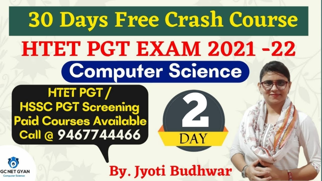 Day:2 HTET PGT Computer Science l Crash course for HTET 2020 l UGC NET GYAN Computer Science