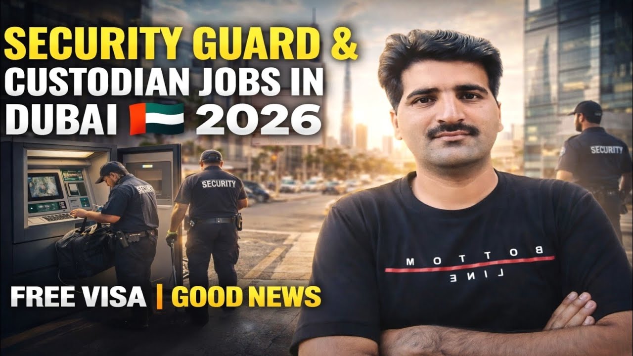 Dubai 🇦🇪 UAE Security Guard Jobs 2026 | Free Visa | Good News | Security Custodian Jobs UAE 