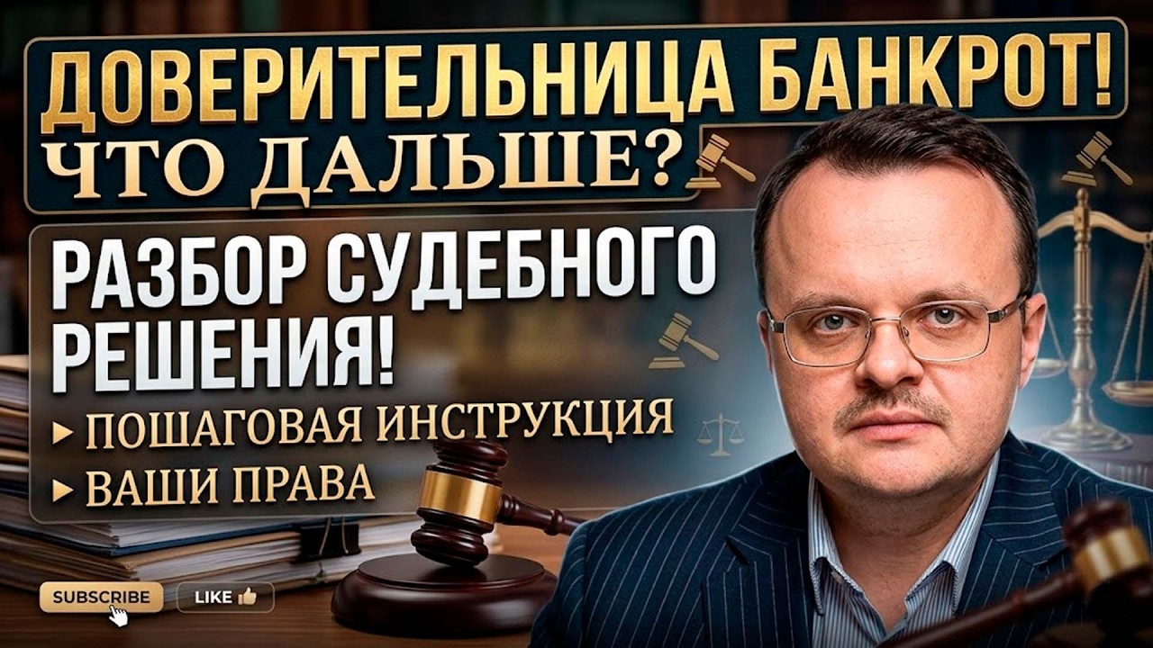 Доверительницу признали банкротом: Что дальше? Разбираем решение суда