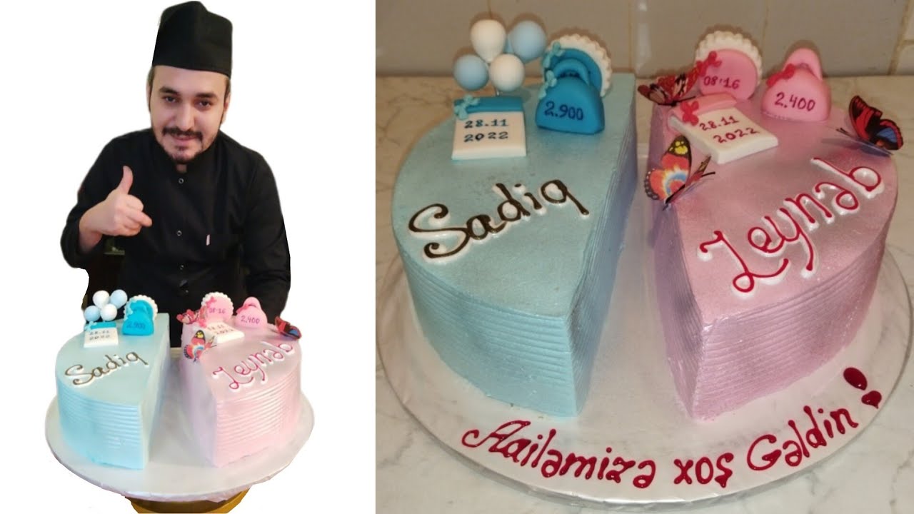 Tortların Hazırlanması #55 / Əkiz uşaqlar üçün Tort  / 2-li Tort / Супер торт | 